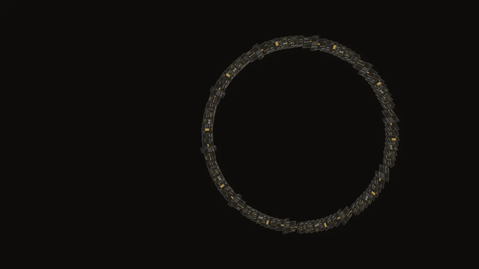 Les fragments forment un anneau d’or, le cercle du logo JD Consult.